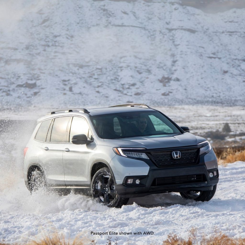Red hot in the ice cold. #HondaPassport...