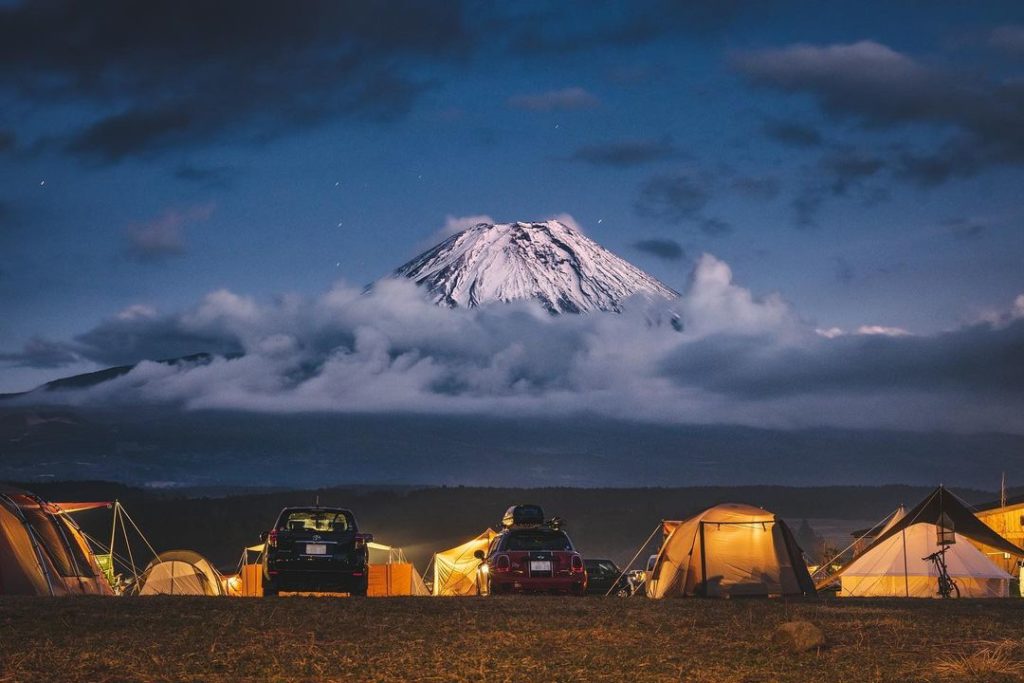 Breathing in crisp, clean air and enjoying views of a snow-covered Mt. Fuji are ...