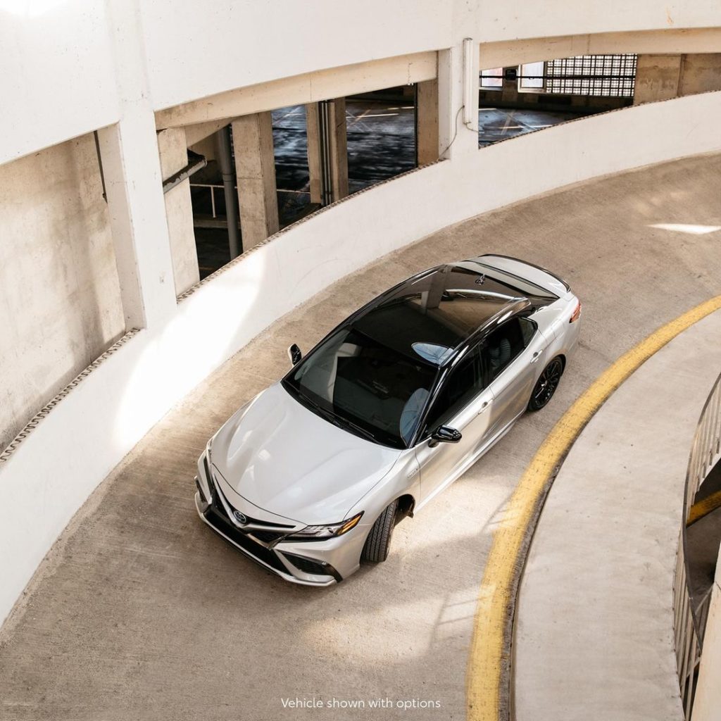 Put a spotlight on your arrival. #Camry #Hybrid #LetsGoPlaces...