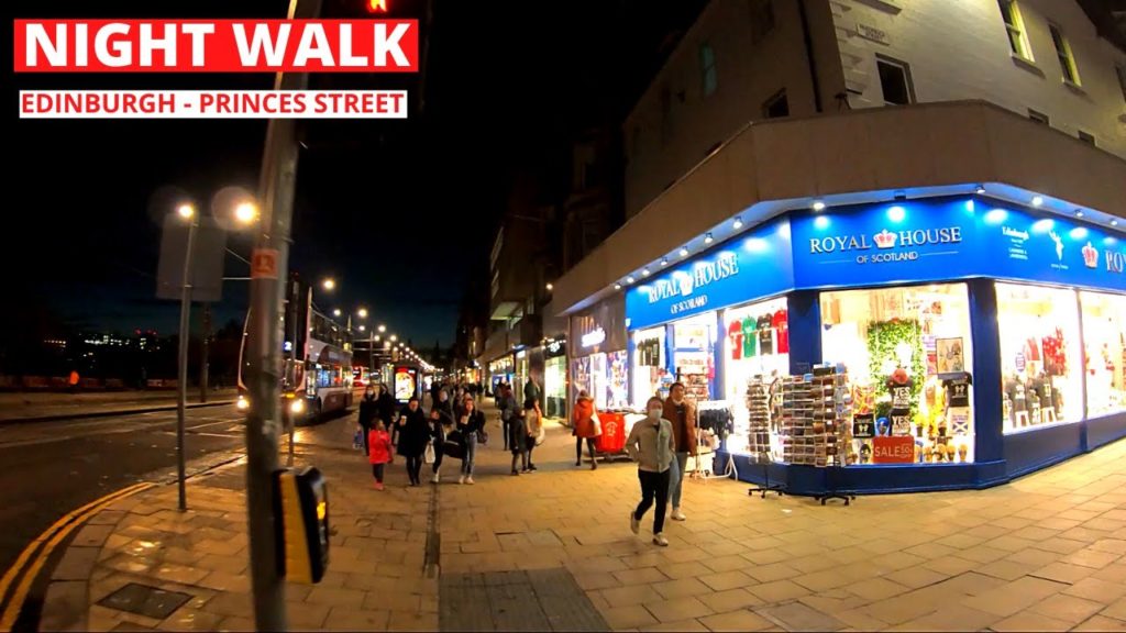 Night walk in EDINBURGH city Centre – PRINCES STREET | Edinburgh walking tour Night walk in EDINBURGH city Centre - PRINCES STREET | Edinburgh walking tour
