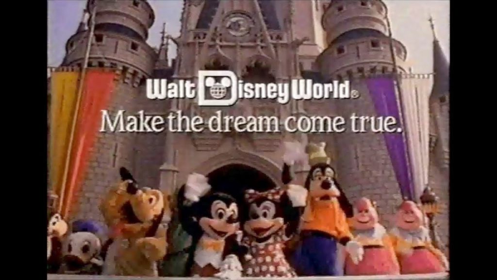 Walt Disney World Resort Make The Dream Come True Vintage Television Commercial