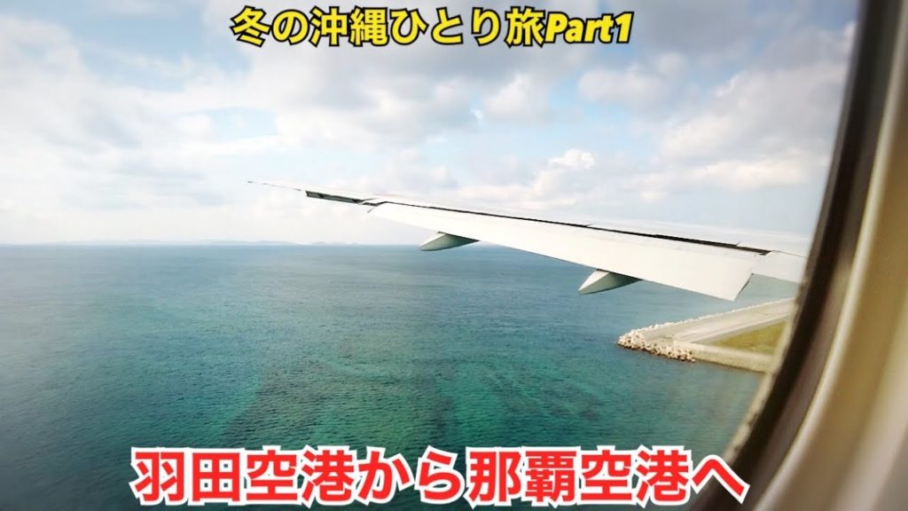 【冬の沖縄ひとり旅その1】羽田空港から那覇空港まで「ANA NH469便 ボーイング777-300」【窓から見える伊豆半島の景色】