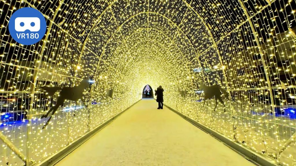 【VR180】函館 光のイベント 2020 ～ クリスマスツリー・光のトンネル・駅前広場イルミネーション