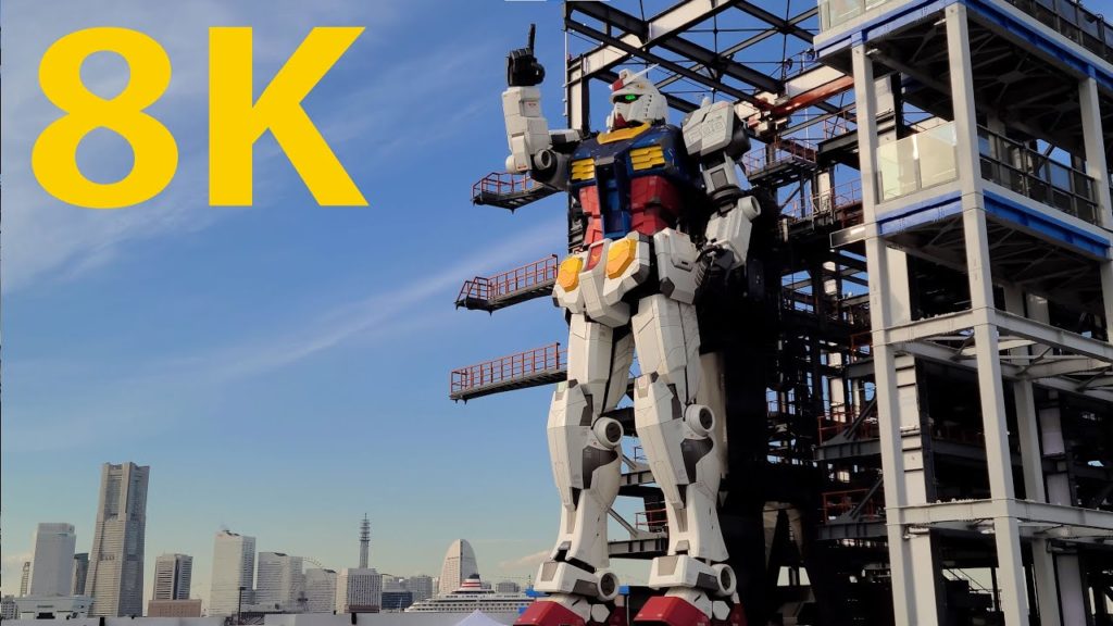 8K (FUHD) 動くガンダム Japan GUNDAM FACTORY YOKOHAMA Gundam moves in Yokohama!