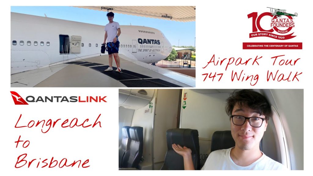 Qantas Founders Museum - B747 Wing Walk + QantasLink Dash 8 Longreach to Brisbane Flight Review