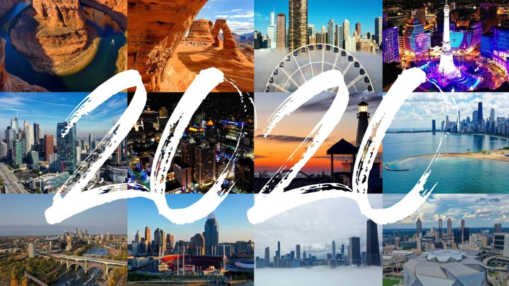2020 - Year on YouTube Around USA | 4K drone footage