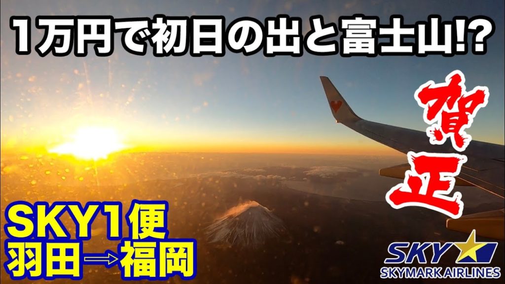 【搭乗記】初日の出フライトの裏技!?元旦のスカイマーク1便に乗ってみた！【2021年】
