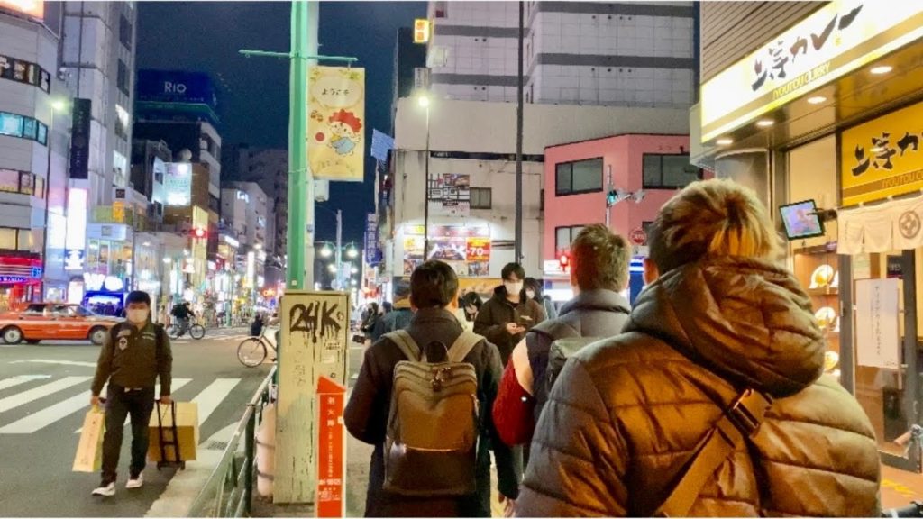 【4K】Tokyo Night Walk - Shin-Ōkubo to Shinjuku (Jan.2021)