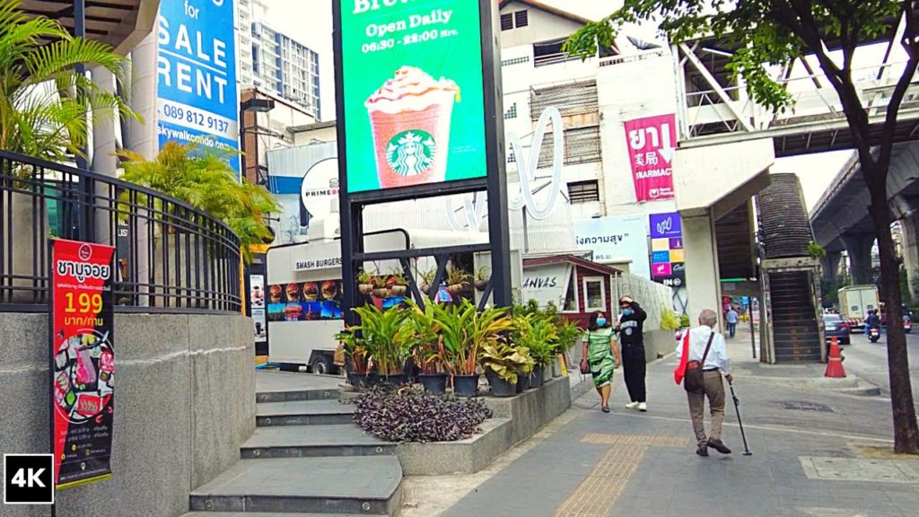Bangkok 4K Walk On Sukhumvit Road and W District | Thailand Vlog Street Walk