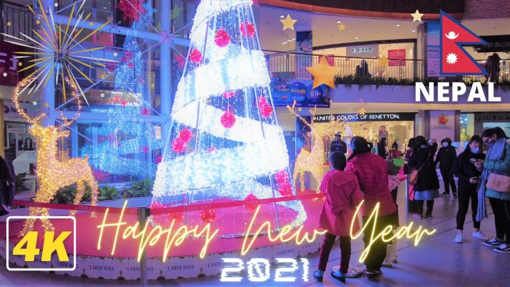 New Year's Eve 2021 in Nepal- 4K Virtual Walking Tour in LABIM Mall Kathmandu - DJI Pocket 2 4K60fps