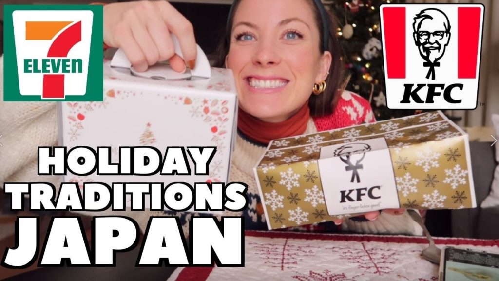 Christmas dinner in Japan!! KFC Fried chicken and 7-Eleven Cake.