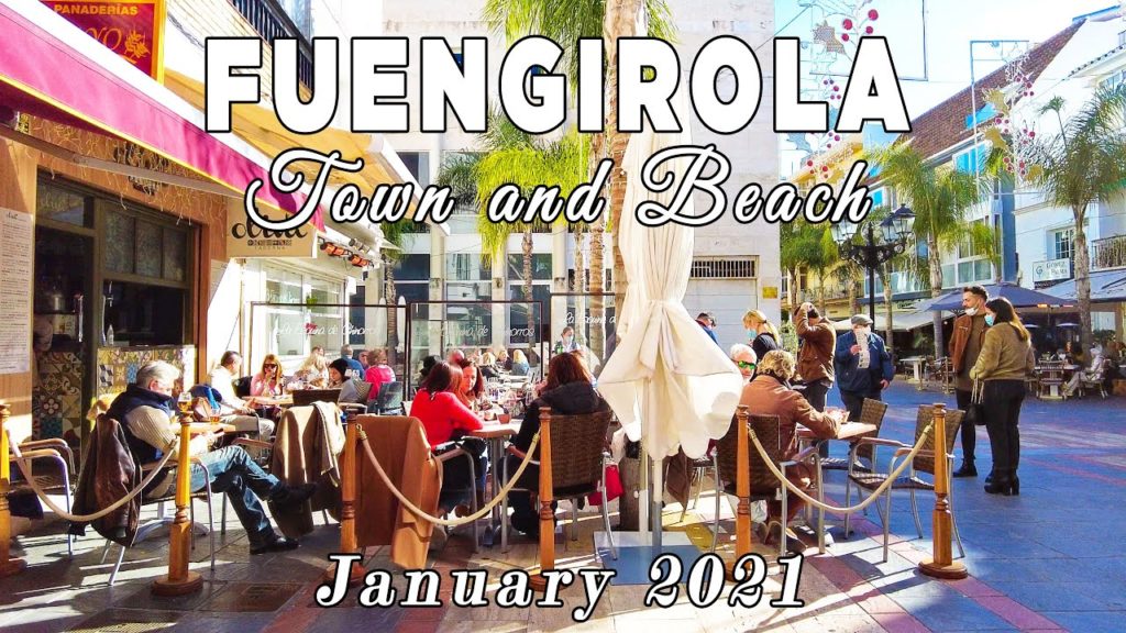 Fuengirola Town and Beach Walk in January 2021, Malaga, Spain - Osmo Pocket 2 [4K]