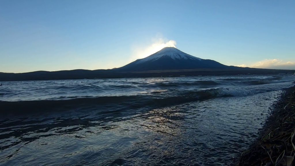 Fuji Mountains Japan at Sunset - 30 minutes of Lake Lapping Water Wave Sounds - Nature Soundscape
