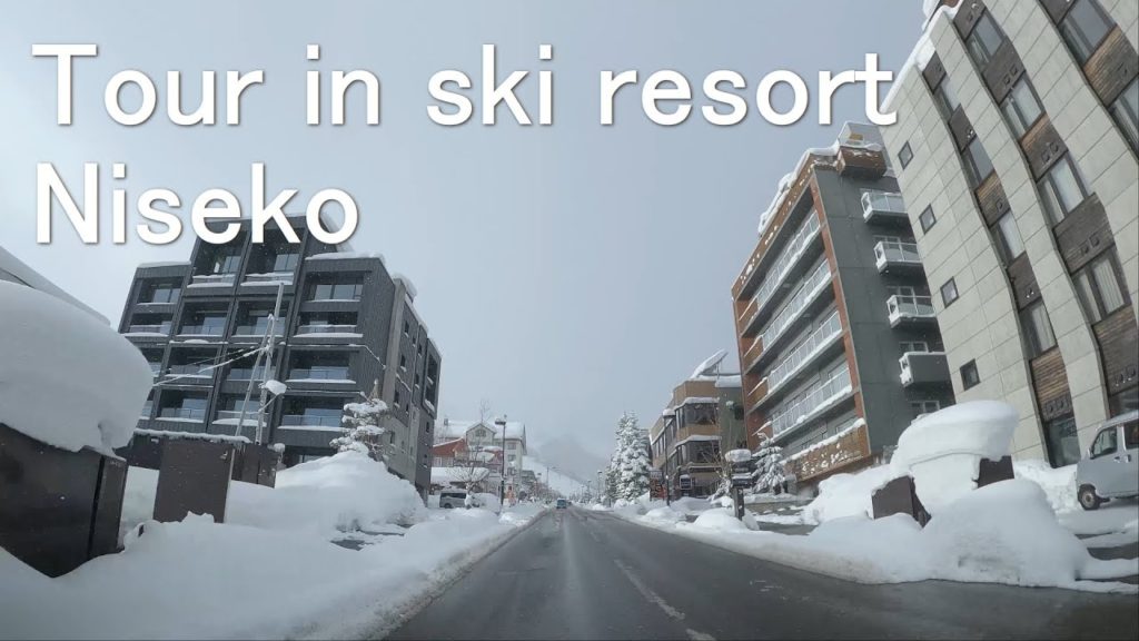 Driving in ski resort - Tour in Niseko Hokkaido - Japan 4K