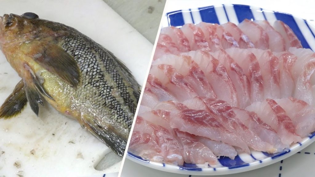 How to Fillet a Fish - In fish market Sapporo Japan