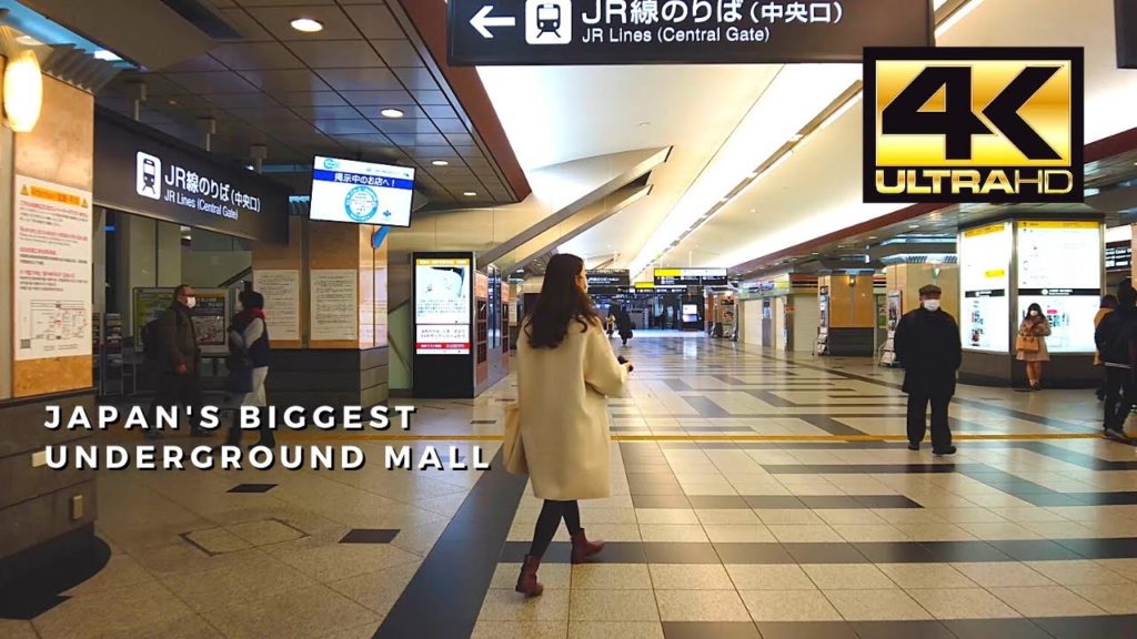 Osaka Japan Walk 4K – Biggest underground shopping mall in Japan 09:30am Umeda Osaka Japan Walk 4K - Biggest underground shopping mall in Japan 09:30am Umeda