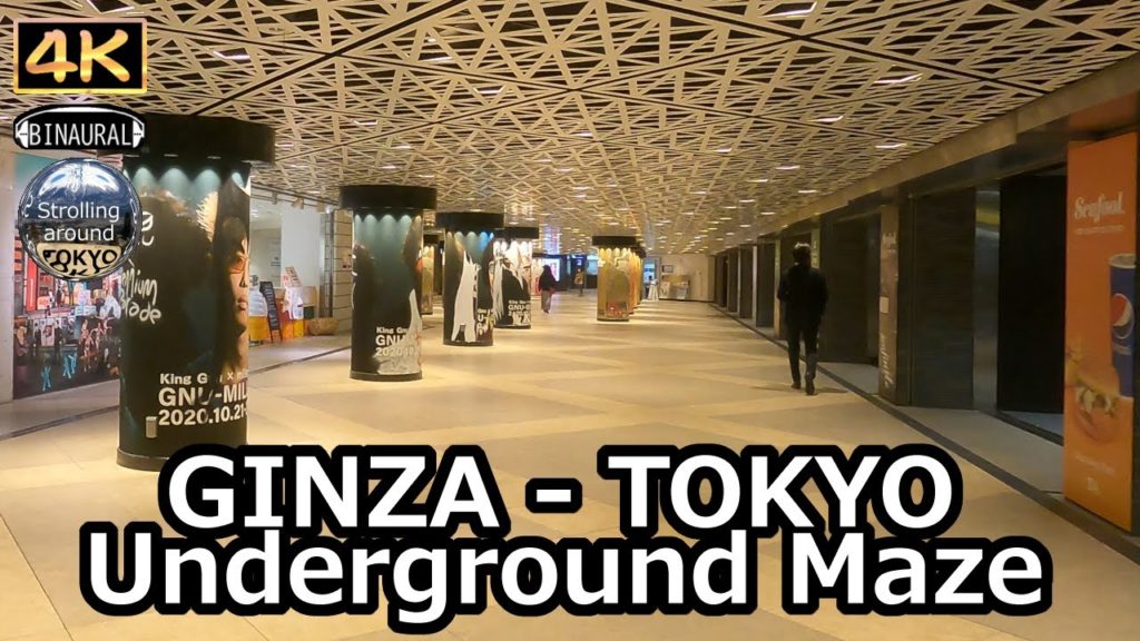 GINZA - TOKYO Underground Maze Walking Tour - 4K Tokyo Japan