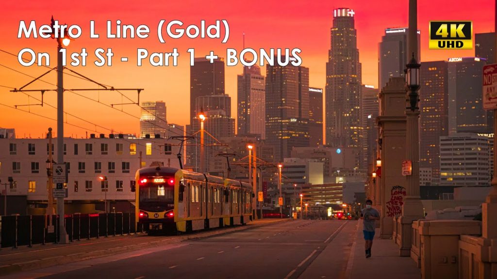 ⁴ᴷ⁶⁰ LA Metro | L Line (Gold) on 1st St - Part 1 + BONUS CLIPS