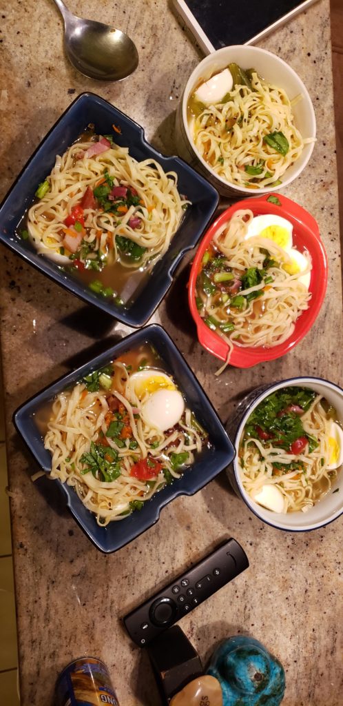 {Homemade} I'm really trying to step my at home chef game up. So, I made Uncured Bacon Hybrid (Spicy) Ramen