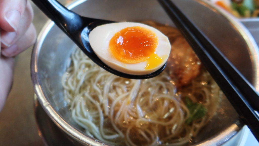 Who said the perfect ramen egg doesn't eggsist? (at Zund-Bar, original AFURI location)