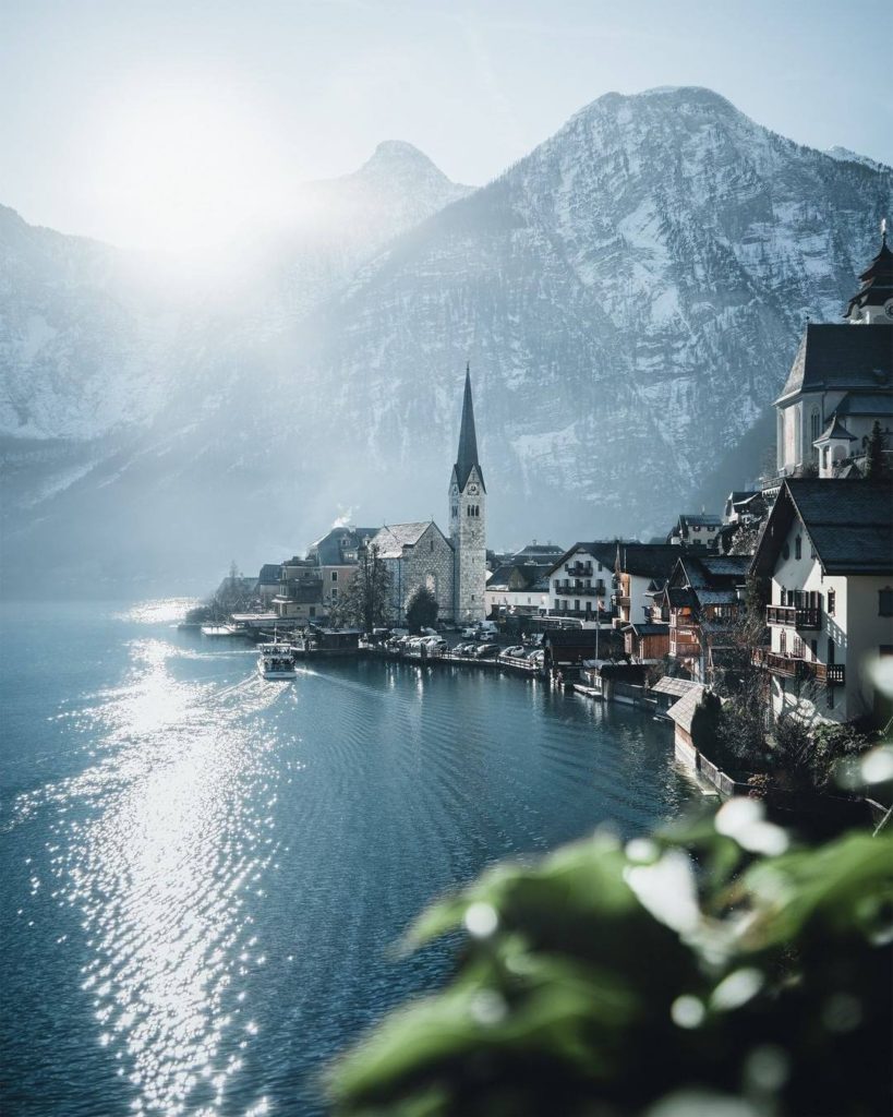 .
Soft sunlight glowing on Hallstatt, a lakeside village in Austria.
#togetherth...