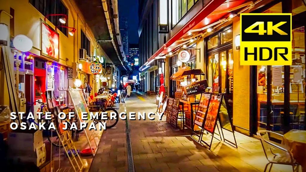 Osaka Japan walk in 4K HDR – 2nd State of Emergency / Lockdown Osaka Japan walk in 4K HDR - 2nd State of Emergency / Lockdown