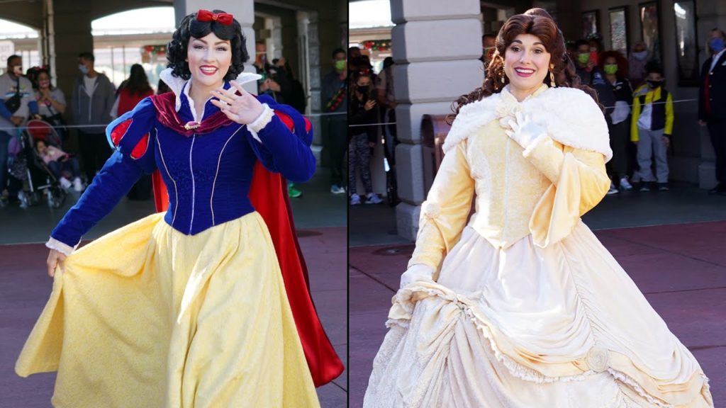 10 Disney Princesses in Winter Dresses Arrive for Magic Kingdom Train Station Meet & Greet 2021 10 Disney Princesses in Winter Dresses Arrive for Magic Kingdom Train Station Meet & Greet 2021