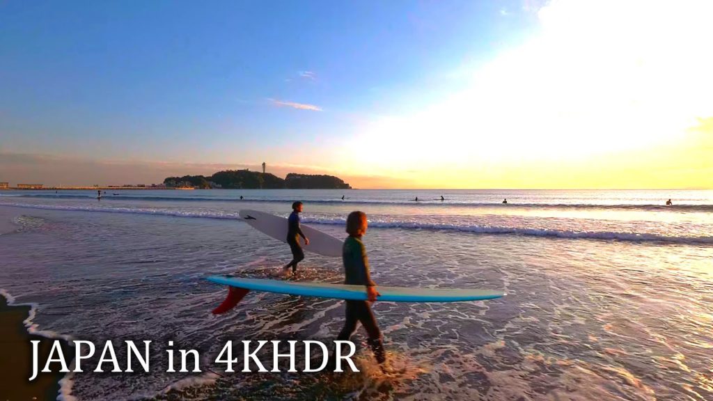 【4KHDR】Day walk in Fujisawa to the beach