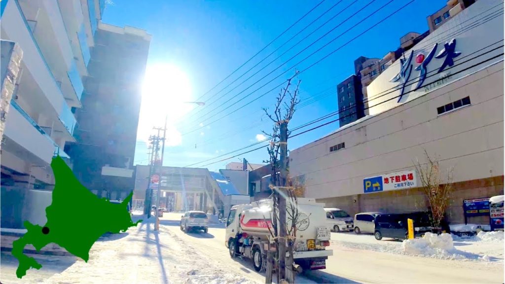 4K Walk Japan - SAPPORO TEINE HONCHO SHOPPING STREET 札幌の手稲本町商店街を散歩 in Hokkaido 01/2021