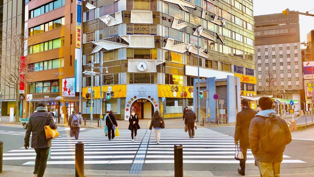 【4K】Japan Walking Tour - Relaxing Walk Around Kanayama Station, Nagoya