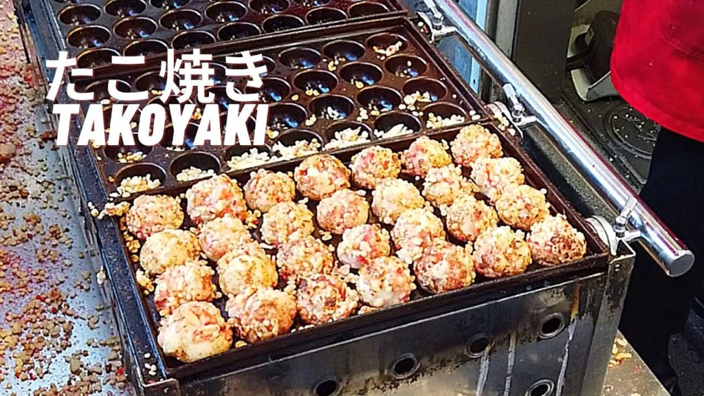 Japanese Street Food: Takoyaki in Dotonbori Osaka!  大阪のたこ焼き!