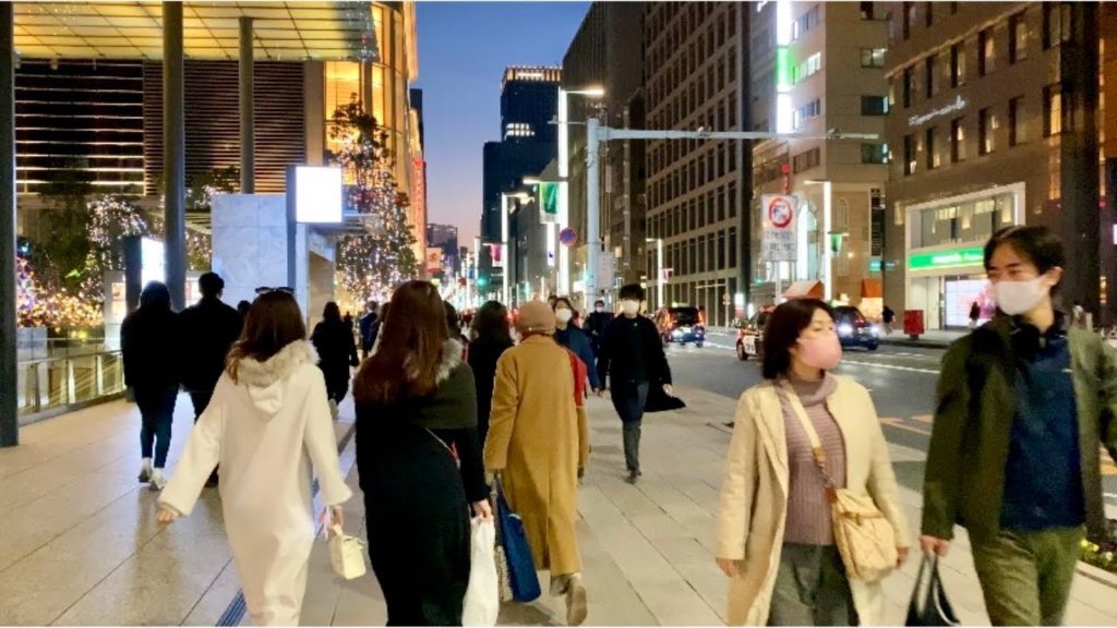 【4K】Tokyo Evening Walk - Nihombashi(Bank of Japan),2021