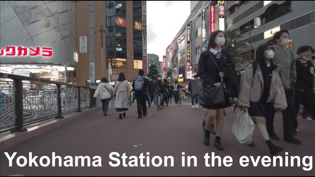 【4K60FPS】夕方の横浜駅とショッピングモールを歩く / Walking around Yokohama station and shopping mall in the evening