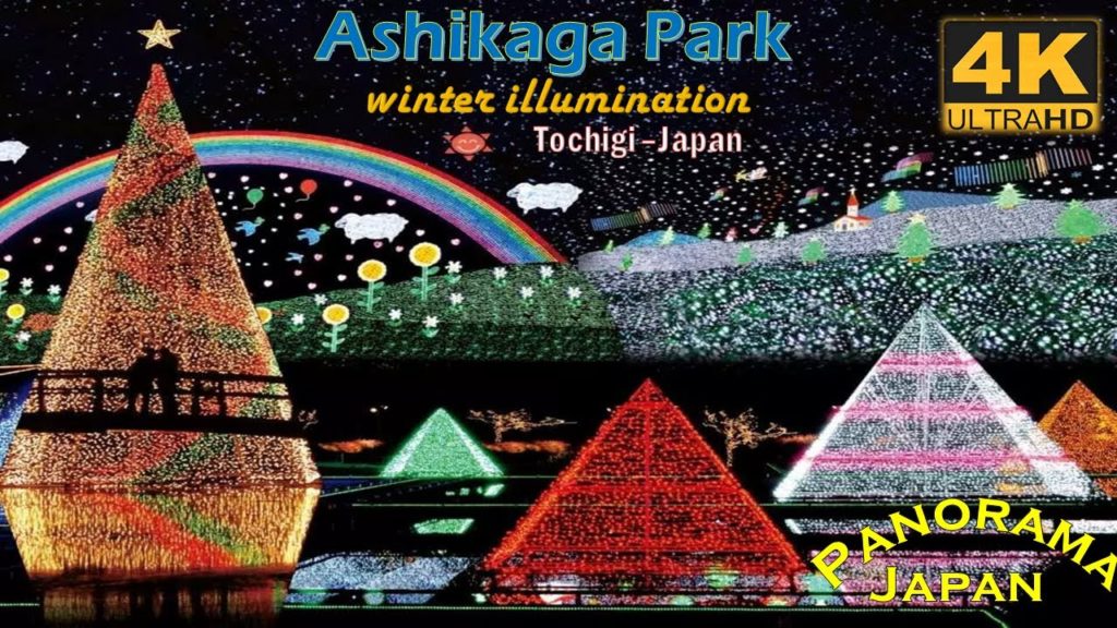 Winter Illumination @Ashikaga Flower Park -Tochigi-Japan 4K-Motionlapse (あしかがフラワーパーク)-Panorama Japan