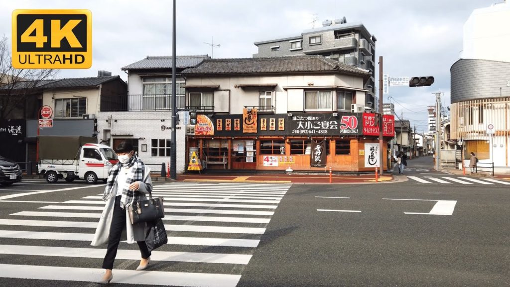 Walk Japan - Hakozaki Station to Hakozaki Shrine | Japan 4K Walking Tour
