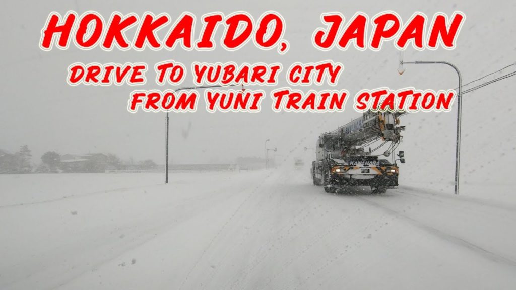 Drive in Hokkaido, Japan. From Yuni Train Station to Yubari City. ORANGE ua