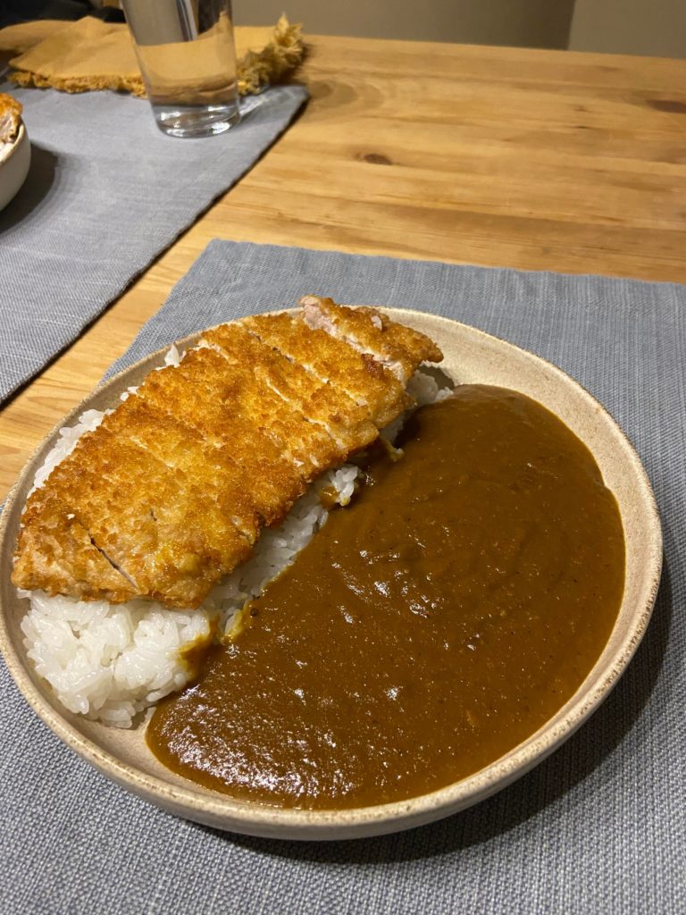 Tonkatsu curry, my first time making the roux from scratch