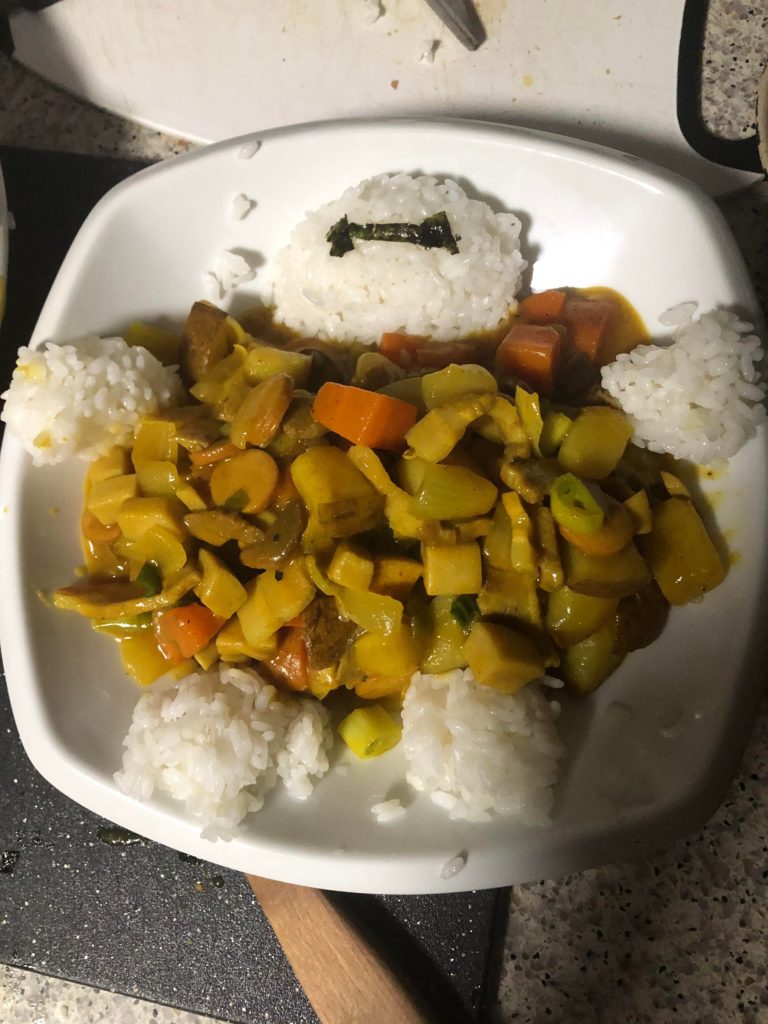 Decided to have some fun, meet Baymax curry (tonkatsu sadly not photographed)