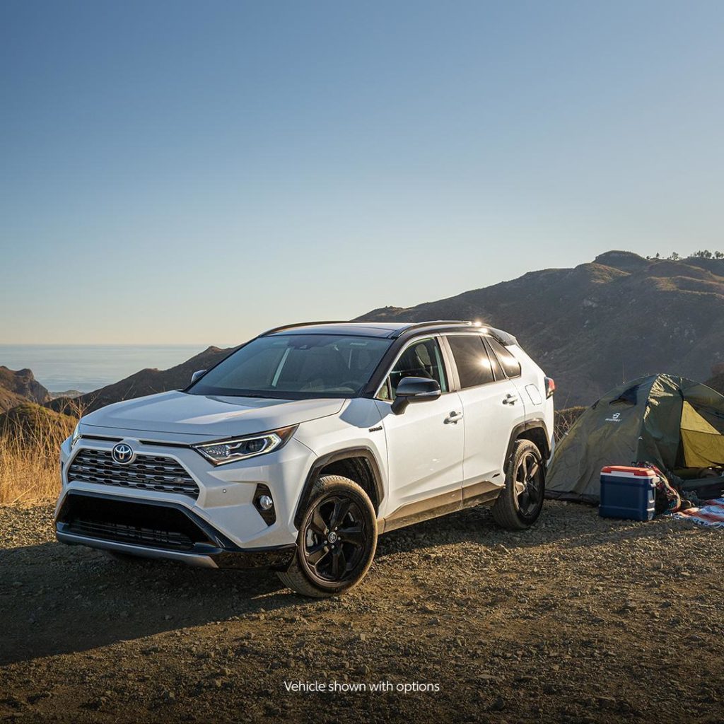 Campground ready. #RAV4 Hybrid #LetsGoPlaces...
