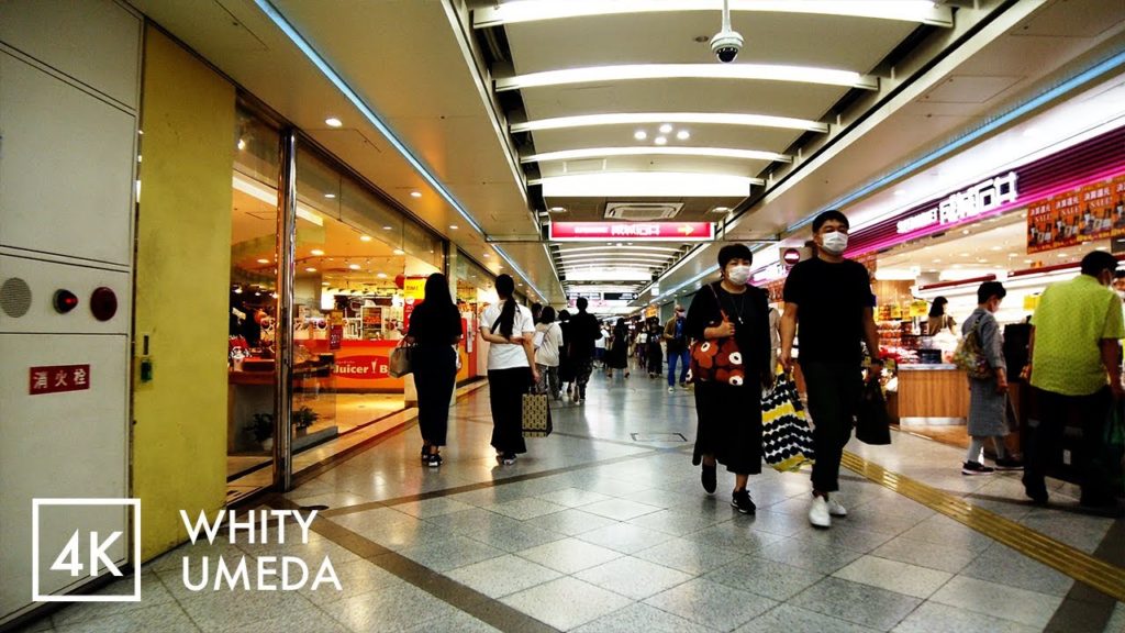 Whity Umeda. underground shopping mall | 4K with Binaural Audio