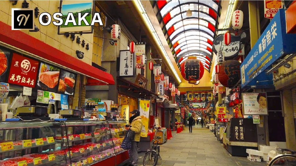 【OSAKA】Kuromon Market Walking Tour in Japan 黒門市場を歩いてみた【4K】 【OSAKA】Kuromon Market Walking Tour in Japan 黒門市場を歩いてみた【4K】