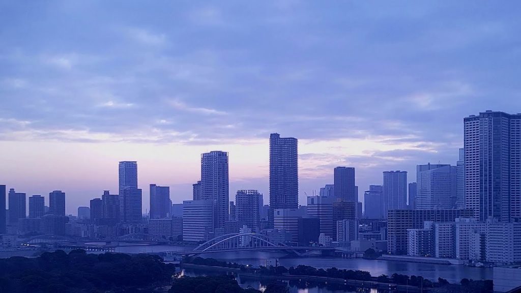 【Timelapse】Beautiful dawn in Tokyo, cloudy