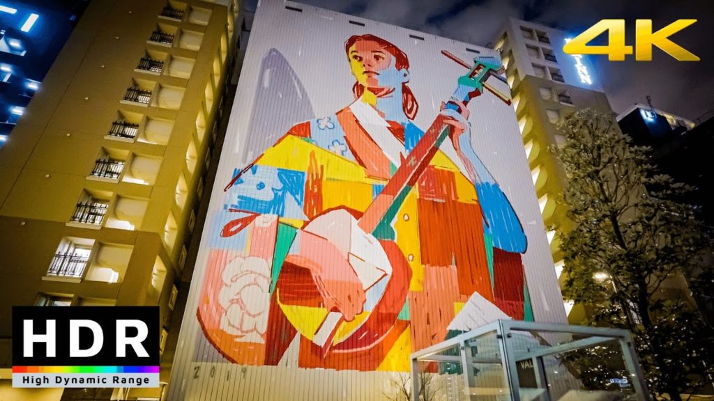 【4K HDR】Tokyo Night Walk - Tennozu Isle - Tokyo Bay, Japan Walking Tour 2021