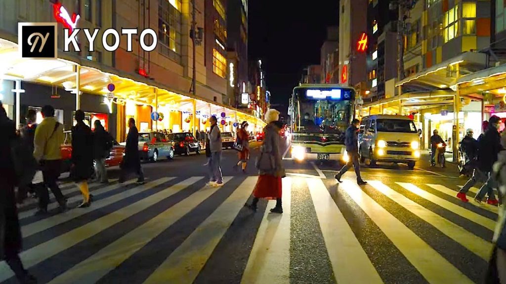 【KYOTO】Shijo Street Walking Tour in Japan  京都・夜の四条通り〜先斗町を歩いてみた。교토 산책【4K】