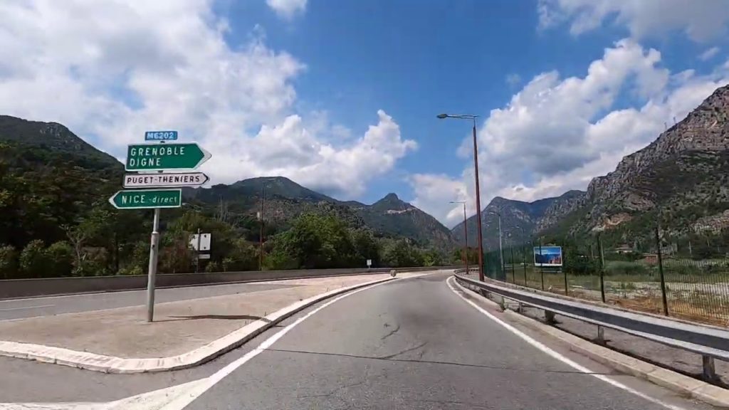 France Road Castagniers Utelle / France Alpes maritimes  Route Castagniers vers Utelle, gopro