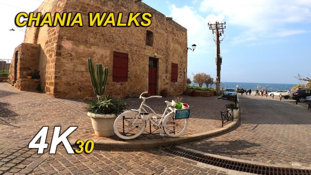 Beautiful Crete : Chania Walks 2021 - 4K Walking Tour | Season Driver