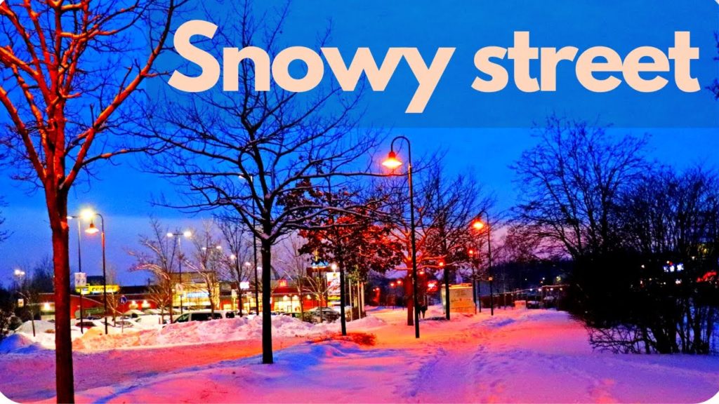 a snowy street Salzgitter Germany 2021 ( Snow ) Winter Night Photography #salzgitter #germany2021