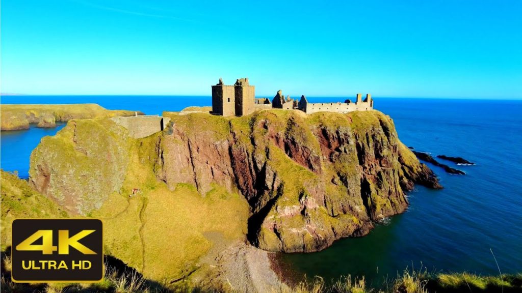 4K Virtual Cliff Walk from Stonehaven to Dunnottar Castle, Scottish Highlands | No Music