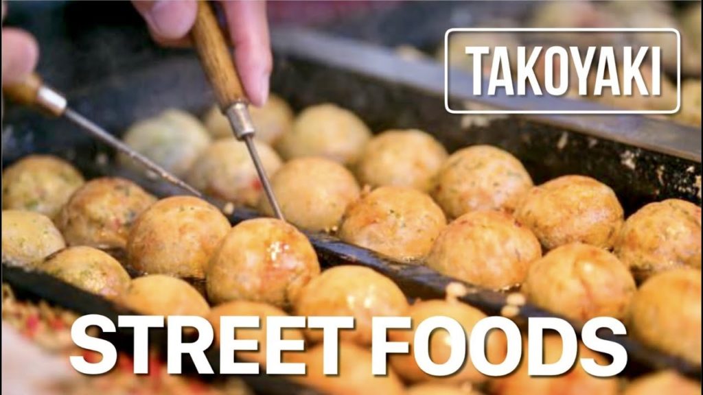 STREET FOODS in JAPAN! Amazing skill of making delicious TAKOYAKI octopus ball snacks in Osaka