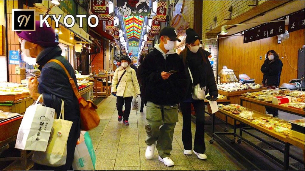 【KYOTO】Nishiki Market Walking Tour in Japan  京都・錦市場を歩いてみた。교토 산책【4K】